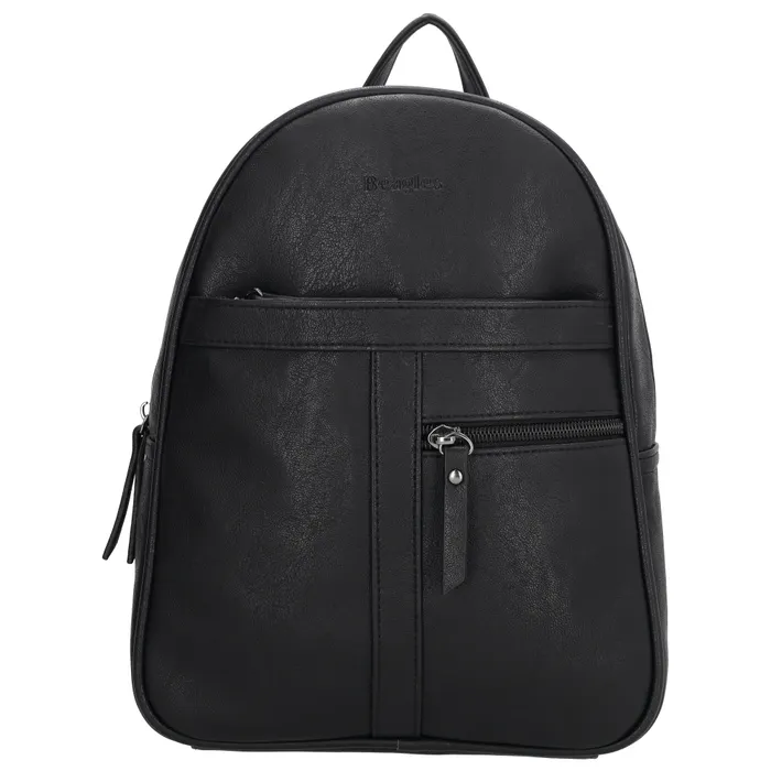 Fekete kis elegáns hátizsák „Doublezip”