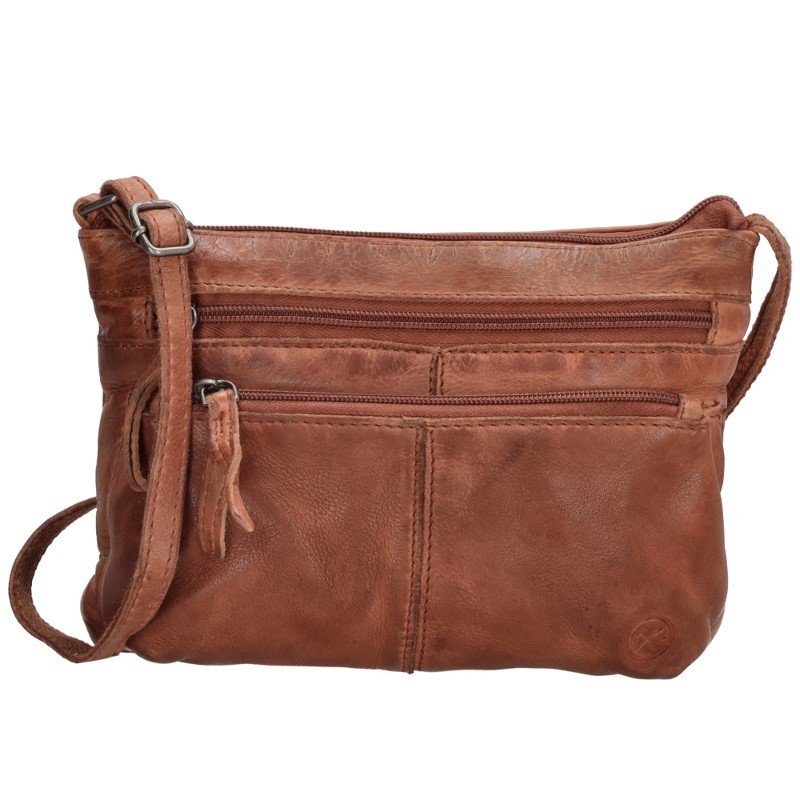 Barna prémium bőr crossbody táska „Bonavitta”