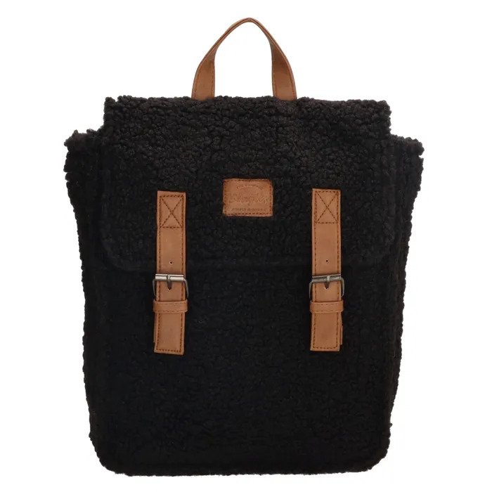 Fekete bolyhos vintage hátizsák „Bear”