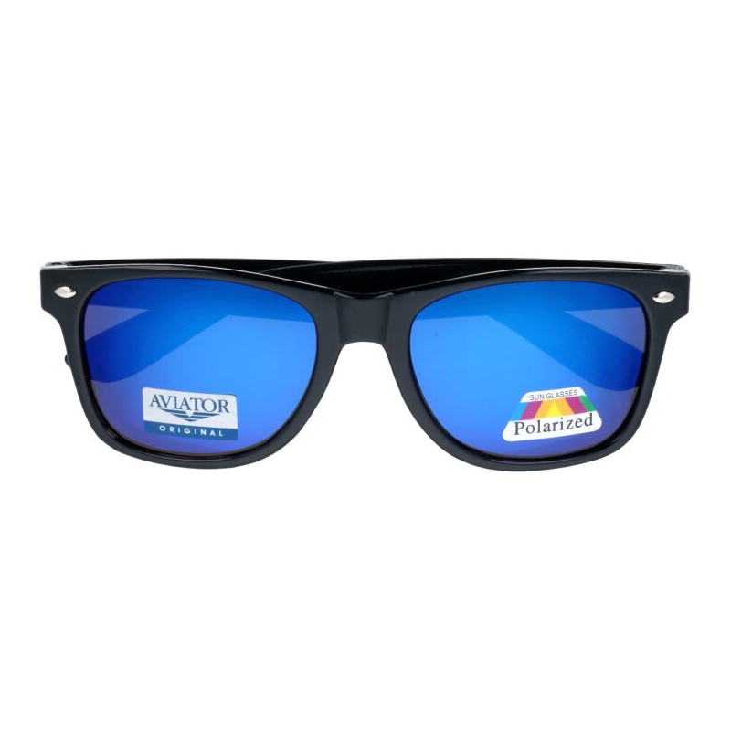 Kék tükrös polarizált Wayfarer szemüveg