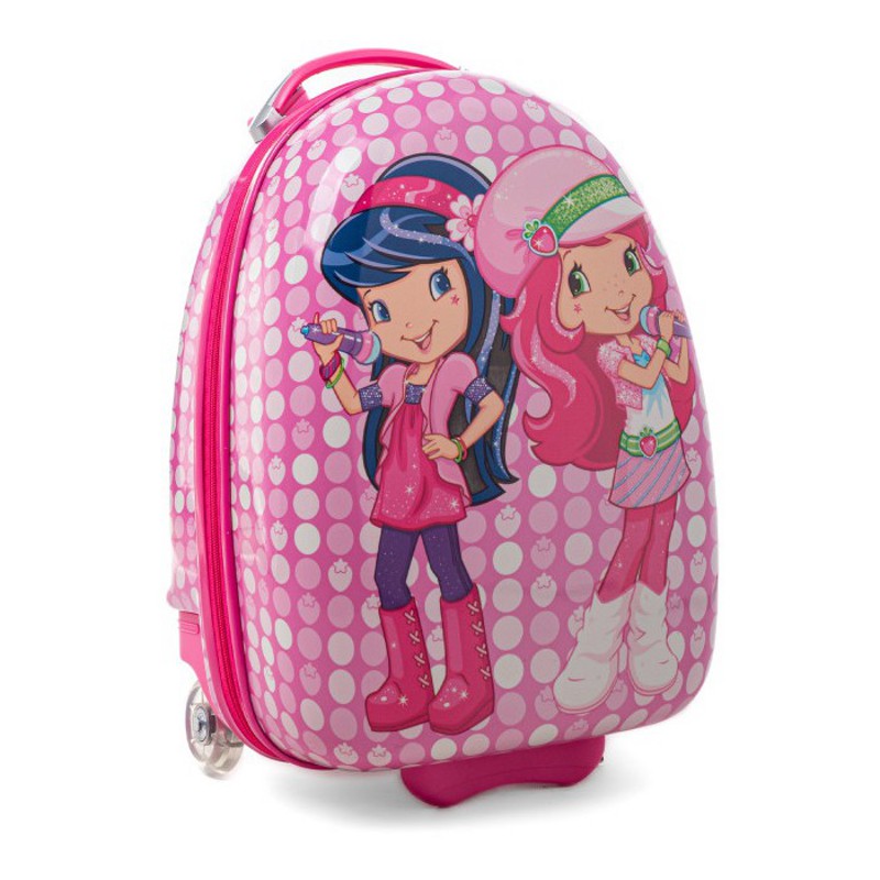 Rózsaszín gurulós gyerekbőrönd „Singers” - méret S