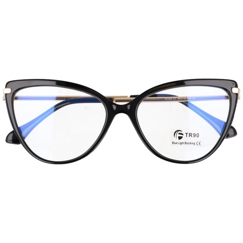 Fekete női kékfény-szűrős szemüveg „Madame”