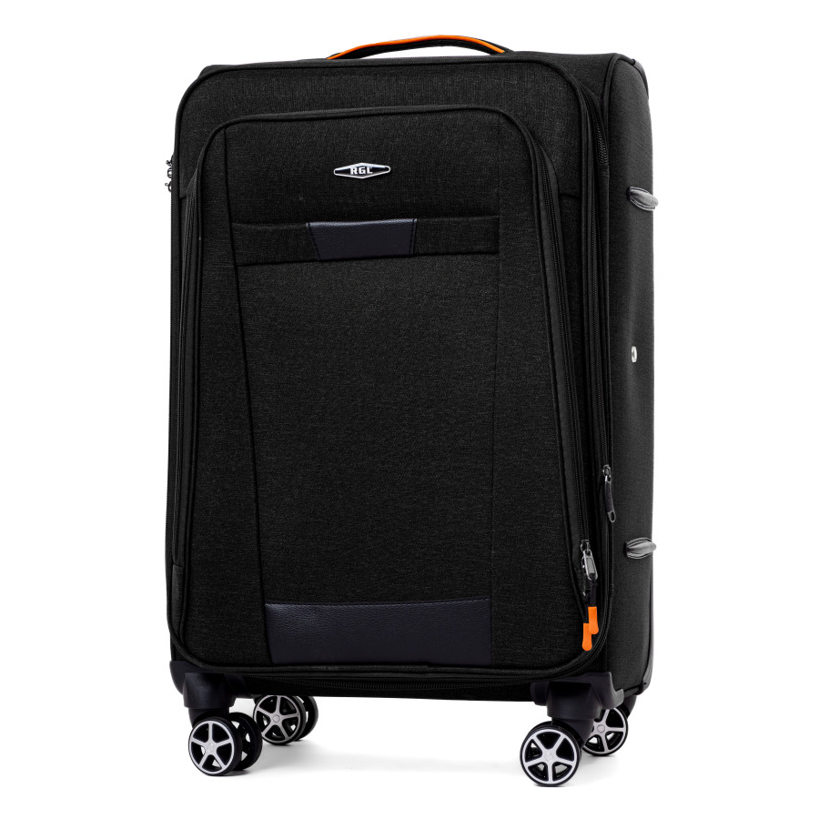 Fekete vízálló utazóbőrönd „Navigator” expanderrel - 3 méret