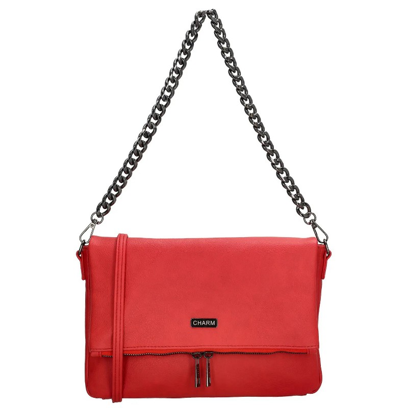 Piros crossbody táska lánccal „Elysia”