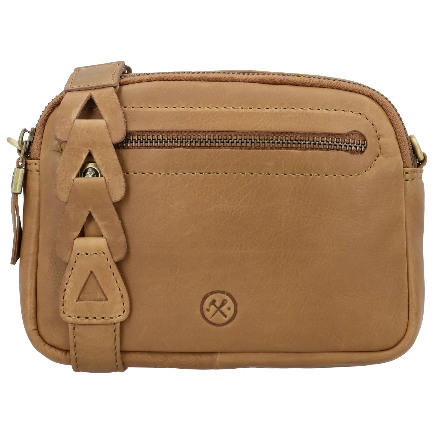 Barna bőr crossbody táska „Molly”