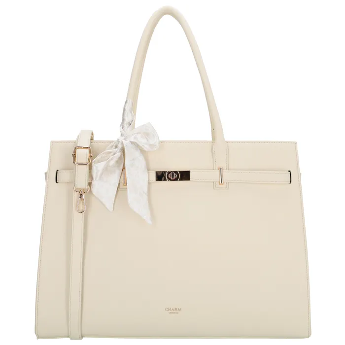 Fehér nagyméretű shopper laptoptáska „Crystal”