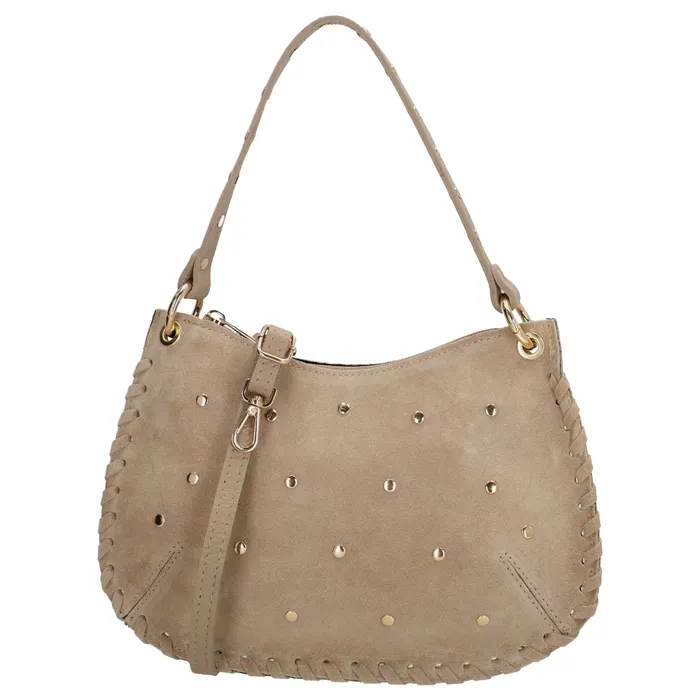 Bézs luxus crossbody táska valódi bőrből „Brilliant”