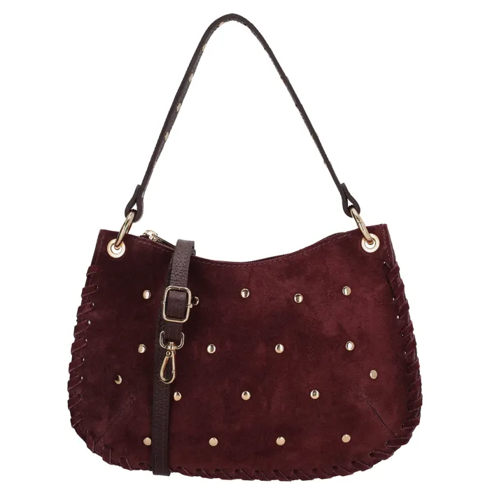 Bordó luxus crossbody táska valódi bőrből „Brilliant”