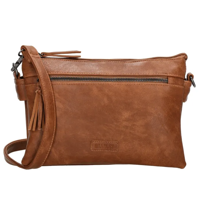 Barna crossbody táska rojtos dísszel „Nataly”
