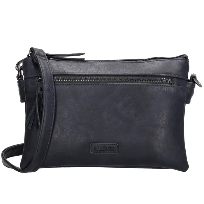 Sötétkék crossbody táska rojtos dísszel „Nataly”