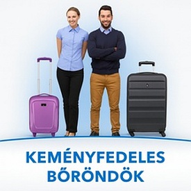 Gurulós keményfedeles bőrönd